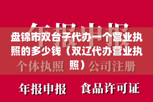 盘锦市双台子代办一个营业执照的多少钱（双辽代办营业执照）