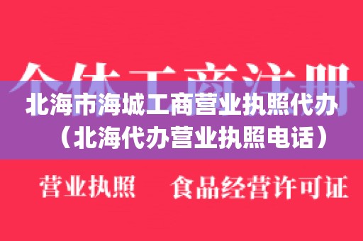 北海市海城工商营业执照代办（北海代办营业执照电话）