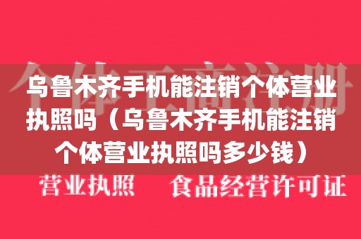 乌鲁木齐手机能注销个体营业执照吗（乌鲁木齐手机能注销个体营业执照吗多少钱）