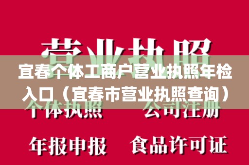 宜春个体工商户营业执照年检入口（宜春市营业执照查询）