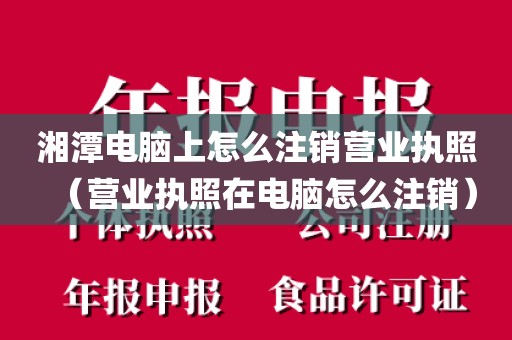 湘潭电脑上怎么注销营业执照（营业执照在电脑怎么注销）