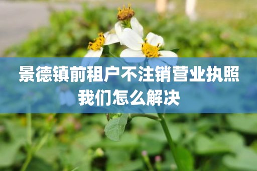 景德镇前租户不注销营业执照我们怎么解决