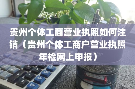 贵州个体工商营业执照如何注销（贵州个体工商户营业执照年检网上申报）