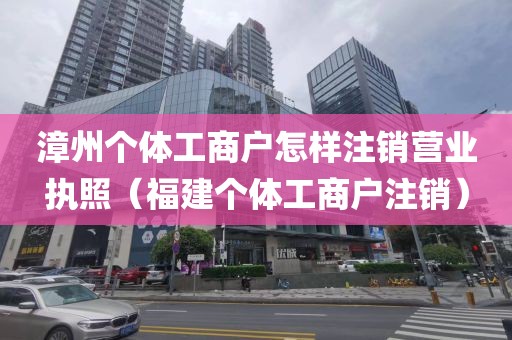 漳州个体工商户怎样注销营业执照（福建个体工商户注销）