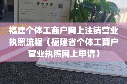 福建个体工商户网上注销营业执照流程（福建省个体工商户营业执照网上申请）
