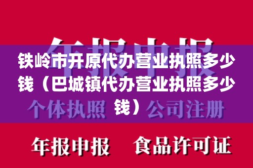 铁岭市开原代办营业执照多少钱（巴城镇代办营业执照多少钱）