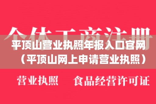 平顶山营业执照年报入口官网（平顶山网上申请营业执照）