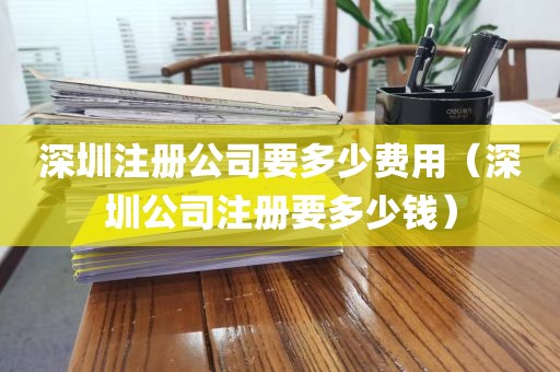 深圳注册公司要多少费用（深圳公司注册要多少钱）