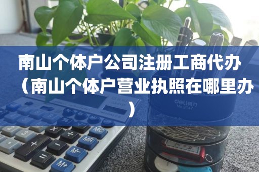 南山个体户公司注册工商代办（南山个体户营业执照在哪里办）