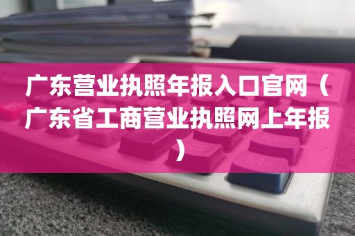 广东营业执照年报入口官网（广东省工商营业执照网上年报）