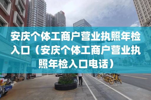 安庆个体工商户营业执照年检入口（安庆个体工商户营业执照年检入口电话）