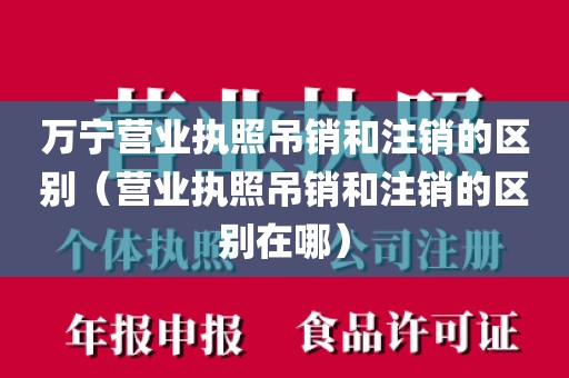 万宁营业执照吊销和注销的区别（营业执照吊销和注销的区别在哪）