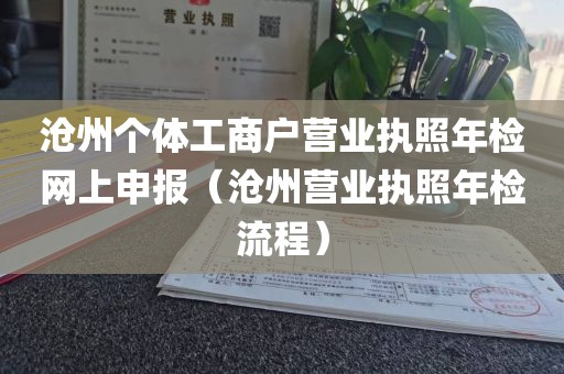 沧州个体工商户营业执照年检网上申报（沧州营业执照年检流程）