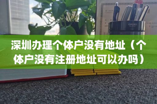 深圳办理个体户没有地址(个体户没有注册地址可以办吗)