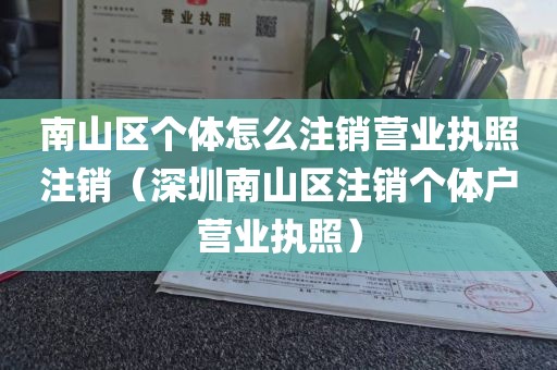 南山区个体怎么注销营业执照注销(深圳南山区注销个体户营业执照)