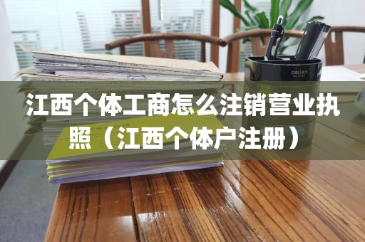 江西个体工商怎么注销营业执照(江西个体户注册)