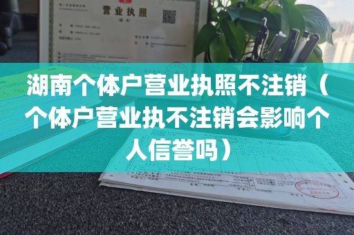湖南个体户营业执照不注销(个体户营业执不注销会影响个人信誉吗)
