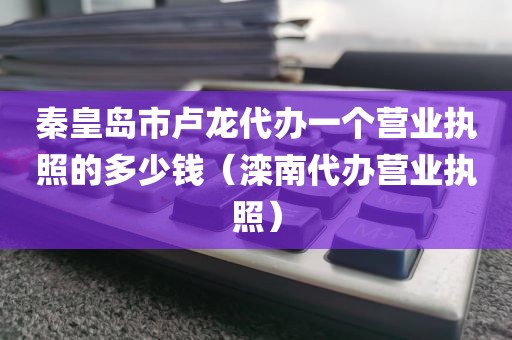 秦皇岛市卢龙代办一个营业执照的多少钱（滦南代办营业执照）