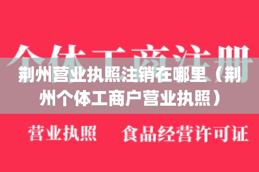 荆州营业执照注销在哪里（荆州个体工商户营业执照）