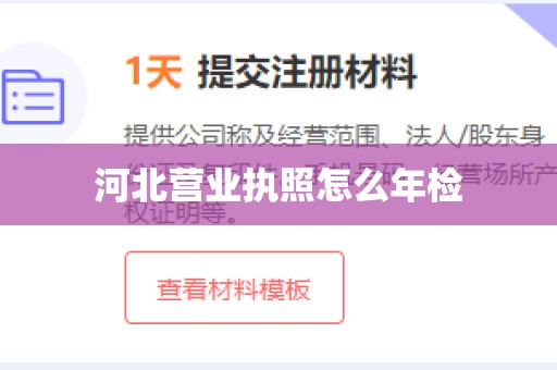 河北营业执照怎么年检