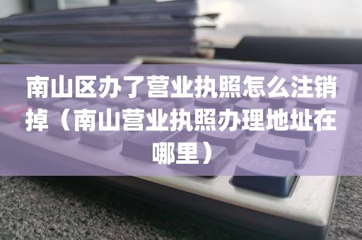 南山区办了营业执照怎么注销掉（南山营业执照办理地址在哪里）