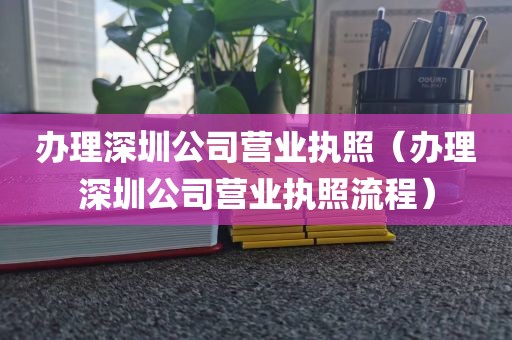 办理深圳公司营业执照（办理深圳公司营业执照流程）