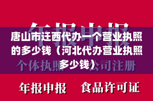 唐山市迁西代办一个营业执照的多少钱（河北代办营业执照多少钱）