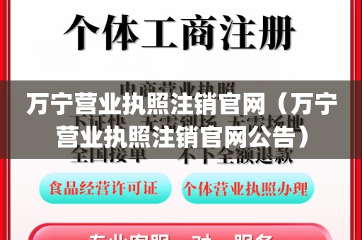 万宁营业执照注销官网（万宁营业执照注销官网公告）