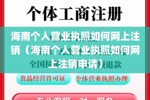 海南个人营业执照如何网上注销（海南个人营业执照如何网上注销申请）