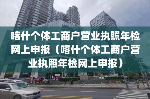 喀什个体工商户营业执照年检网上申报（喀什个体工商户营业执照年检网上申报）