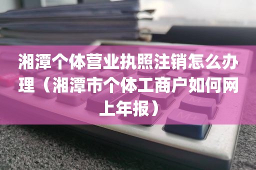 湘潭个体营业执照注销怎么办理（湘潭市个体工商户如何网上年报）
