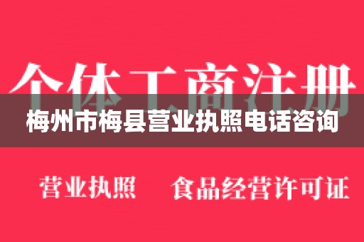 梅州市梅县营业执照电话咨询