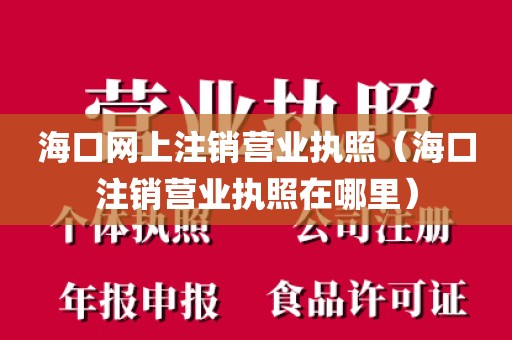 海口网上注销营业执照（海口注销营业执照在哪里）