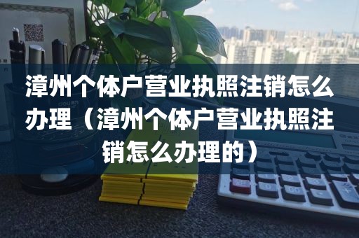 漳州个体户营业执照注销怎么办理（漳州个体户营业执照注销怎么办理的）