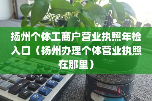 扬州个体工商户营业执照年检入口（扬州办理个体营业执照在那里）