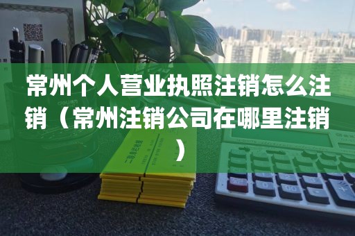 常州个人营业执照注销怎么注销（常州注销公司在哪里注销）