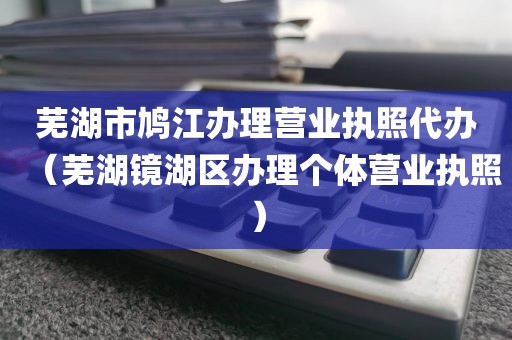 芜湖市鸠江办理营业执照代办（芜湖镜湖区办理个体营业执照）