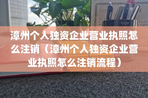 漳州个人独资企业营业执照怎么注销（漳州个人独资企业营业执照怎么注销流程）