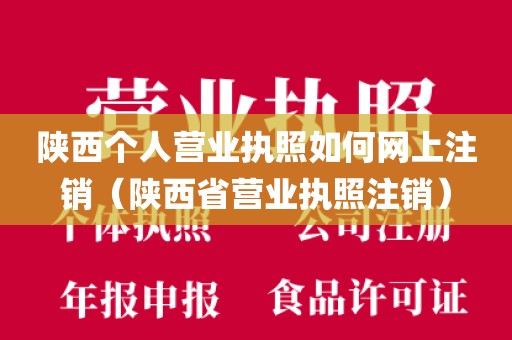 陕西个人营业执照如何网上注销（陕西省营业执照注销）