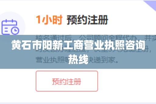 黄石市阳新工商营业执照咨询热线