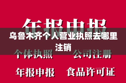 乌鲁木齐个人营业执照去哪里注销