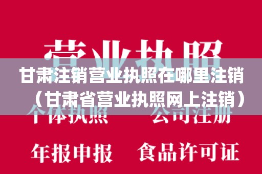 甘肃注销营业执照在哪里注销（甘肃省营业执照网上注销）