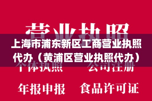 上海市浦东新区工商营业执照代办(黄浦区营业执照代办)