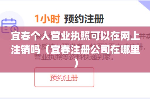 宜春个人营业执照可以在网上注销吗（宜春注册公司在哪里）
