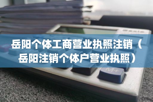岳阳个体工商营业执照注销（岳阳注销个体户营业执照）