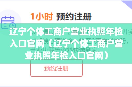 辽宁个体工商户营业执照年检入口官网（辽宁个体工商户营业执照年检入口官网）