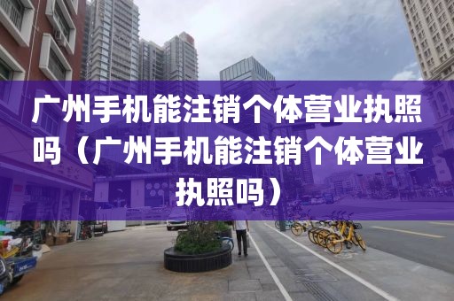 广州手机能注销个体营业执照吗（广州手机能注销个体营业执照吗）