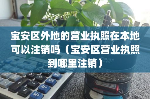 宝安区外地的营业执照在本地可以注销吗（宝安区营业执照到哪里注销）