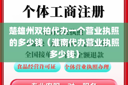 楚雄州双柏代办一个营业执照的多少钱（淮南代办营业执照多少钱）