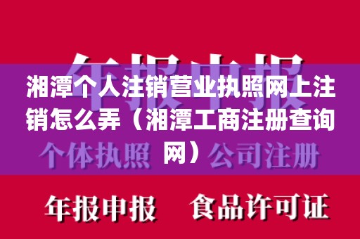 湘潭个人注销营业执照网上注销怎么弄(湘潭工商注册查询网)